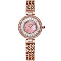 OLEVS 9959 Women's Watch Waterproof Rose Gold Stainless Steel Strap Elegant Luxury Brand Diamond Quartz Women Watch